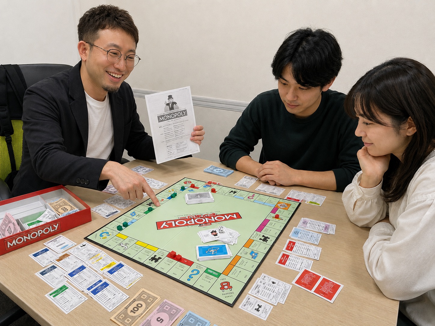 ゆるボドゲパパがルール説明している様子